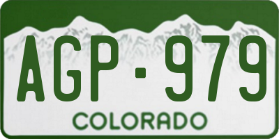 CO license plate AGP979
