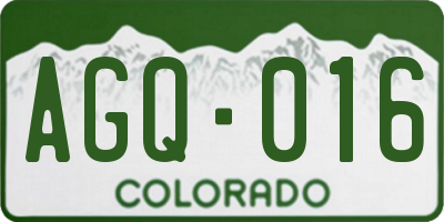 CO license plate AGQ016