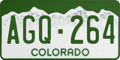 CO license plate AGQ264