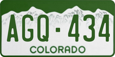 CO license plate AGQ434
