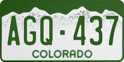 CO license plate AGQ437