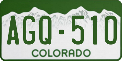 CO license plate AGQ510