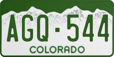 CO license plate AGQ544