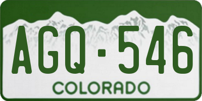 CO license plate AGQ546