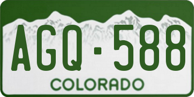 CO license plate AGQ588
