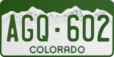 CO license plate AGQ602