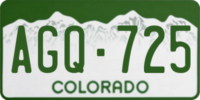 CO license plate AGQ725