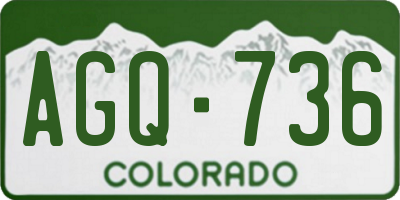 CO license plate AGQ736