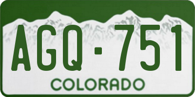 CO license plate AGQ751