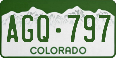 CO license plate AGQ797