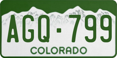 CO license plate AGQ799
