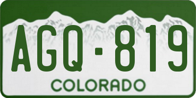 CO license plate AGQ819