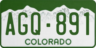 CO license plate AGQ891
