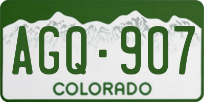 CO license plate AGQ907