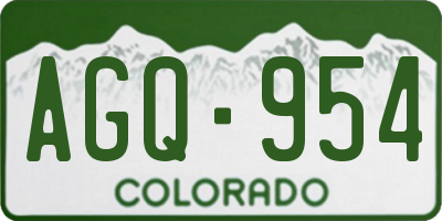 CO license plate AGQ954