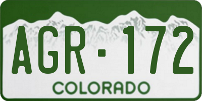 CO license plate AGR172