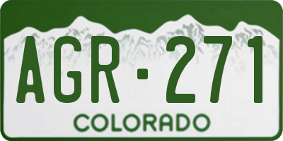 CO license plate AGR271