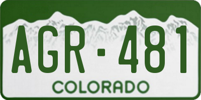 CO license plate AGR481