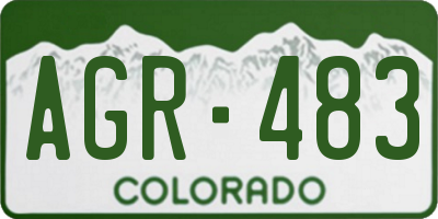 CO license plate AGR483
