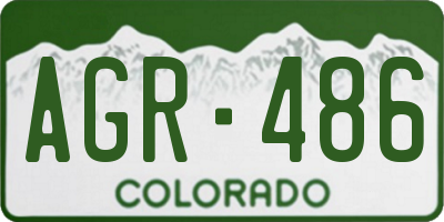 CO license plate AGR486