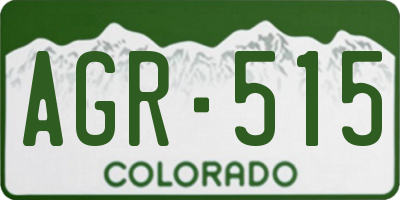 CO license plate AGR515