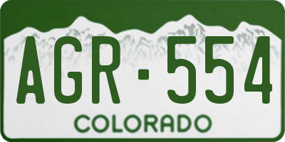 CO license plate AGR554