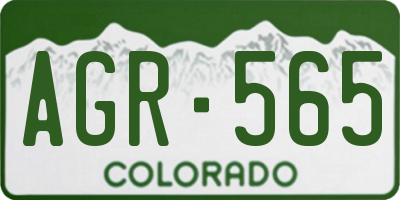 CO license plate AGR565