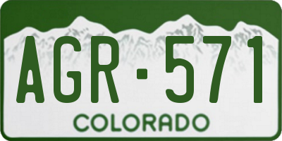 CO license plate AGR571