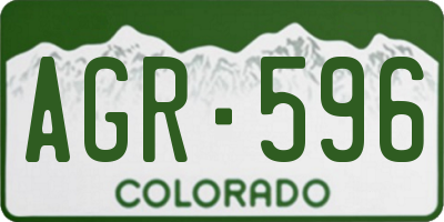 CO license plate AGR596
