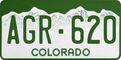 CO license plate AGR620