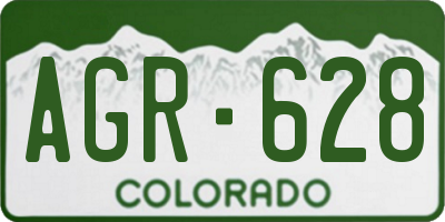 CO license plate AGR628