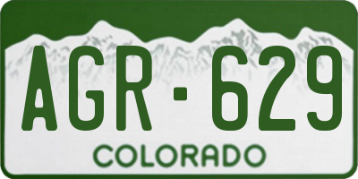 CO license plate AGR629