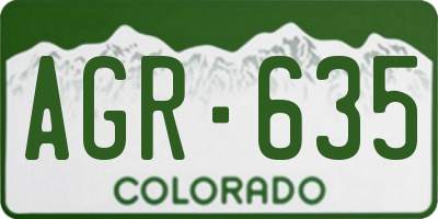 CO license plate AGR635