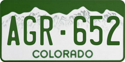 CO license plate AGR652