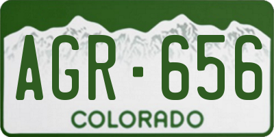 CO license plate AGR656