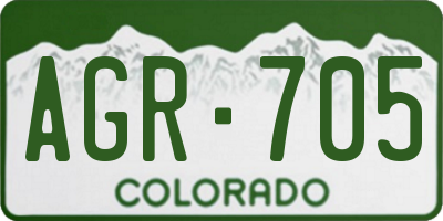 CO license plate AGR705
