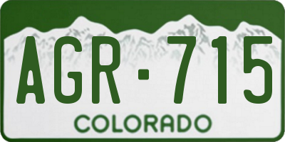 CO license plate AGR715