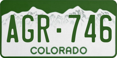 CO license plate AGR746