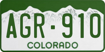 CO license plate AGR910