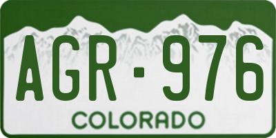 CO license plate AGR976