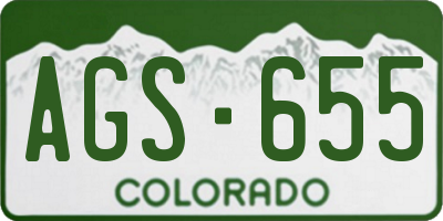 CO license plate AGS655