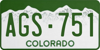 CO license plate AGS751