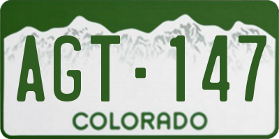 CO license plate AGT147