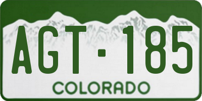 CO license plate AGT185