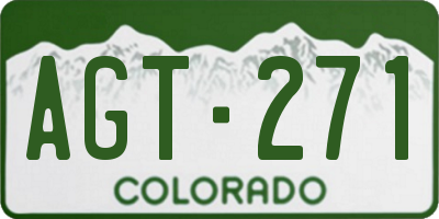 CO license plate AGT271