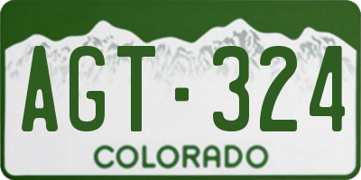 CO license plate AGT324