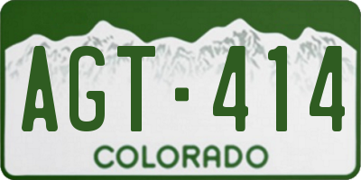 CO license plate AGT414