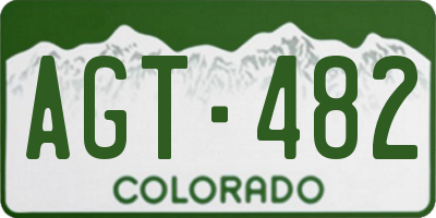 CO license plate AGT482