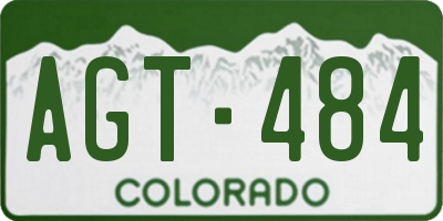 CO license plate AGT484
