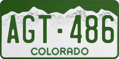 CO license plate AGT486